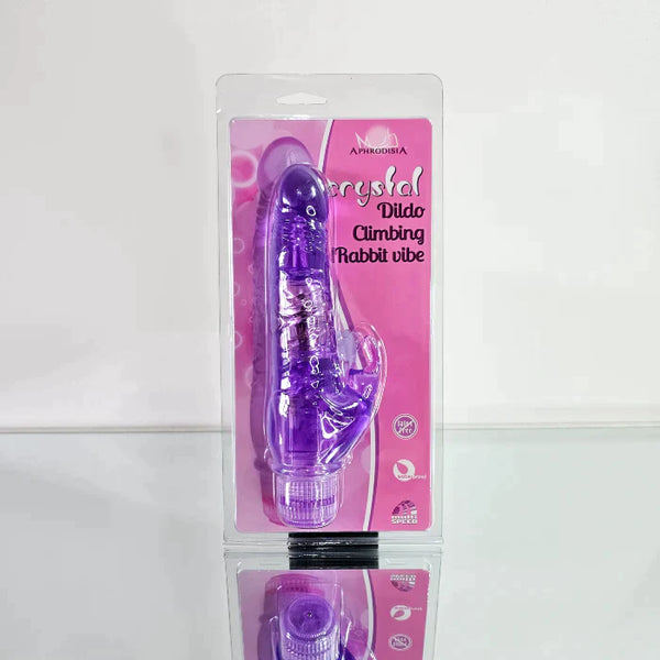 VIBRADOR CRYSTAL CLIMBING RABBIT MORADO APHRODISIA