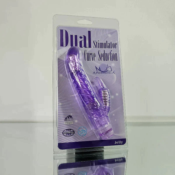 VIBRADOR DUAL STIMULATOR CURVE SEDUCTION MORADO APHRODISIA