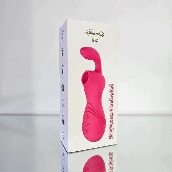 VIBRADOR SUCCIONADOR NAUGHTYBABY VIBRATING ROD ROSADO