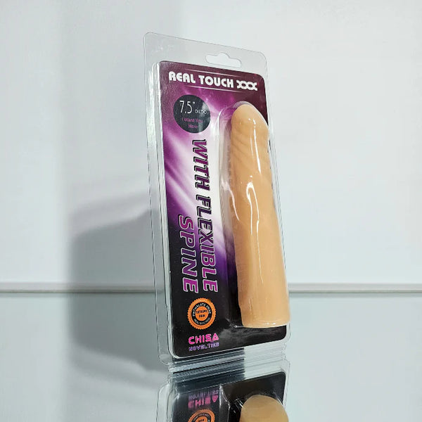 DILDO WITH FLEXIBLE SPINE 7.5" CHISA