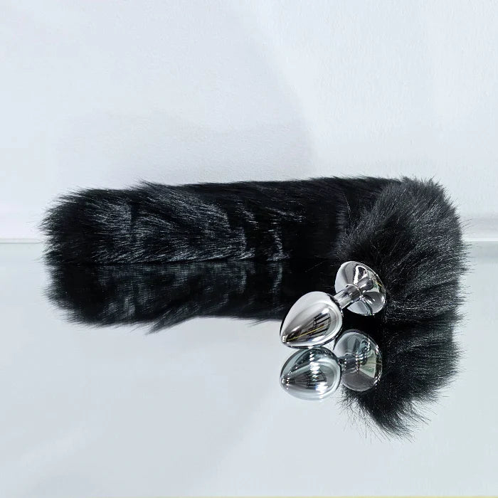 PLUG ANAL PEQUEÑO COLA DE ZORRO NEGRO – Manual 2.5 Sex Shop