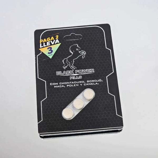 POTENCIADOR BLACK POWER PILLS x 2 + 1 GRATIS